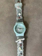 تجریه خرید ساعت مچی عقربه ای بچگانه مدل بند سیلیکونی ضد حساسیت طرح اَبْرَک