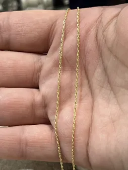 زنجیر طلا 18 عیار زنانه طلای مستجابی مدل طنابی کد Z45