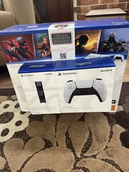 کنسول بازی سونی مدل PlayStation 5 Slim ظرفیت یک ترابایت ریجن 2016A اروپا به همراه دسته اضافی و پایه شارژر