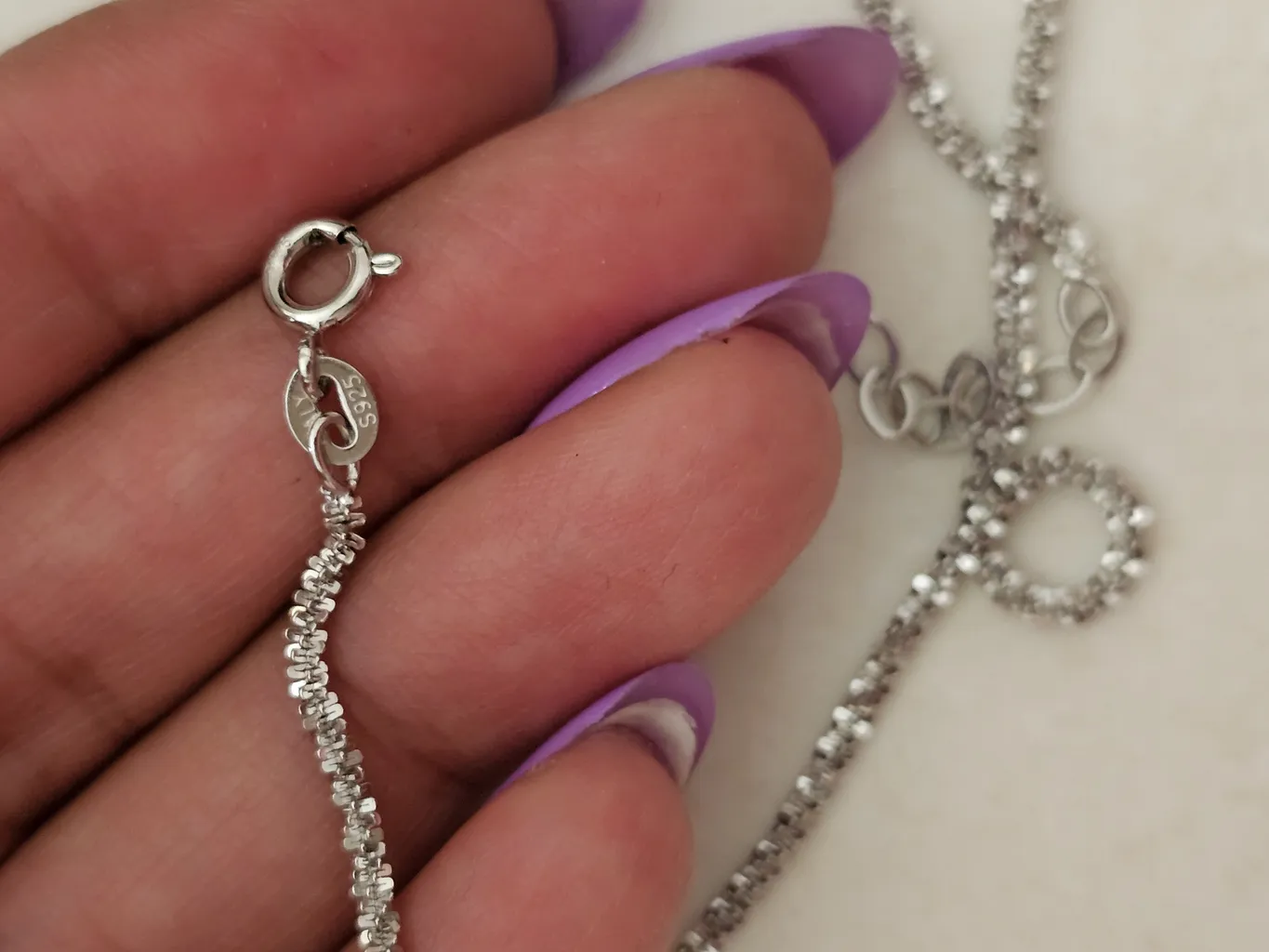 دستبند نقره زنانه مدل ماری خاص کد 69201