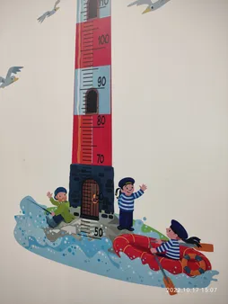 استیکر اندازه گیری قد ژیوار مدل فانوس دریایی