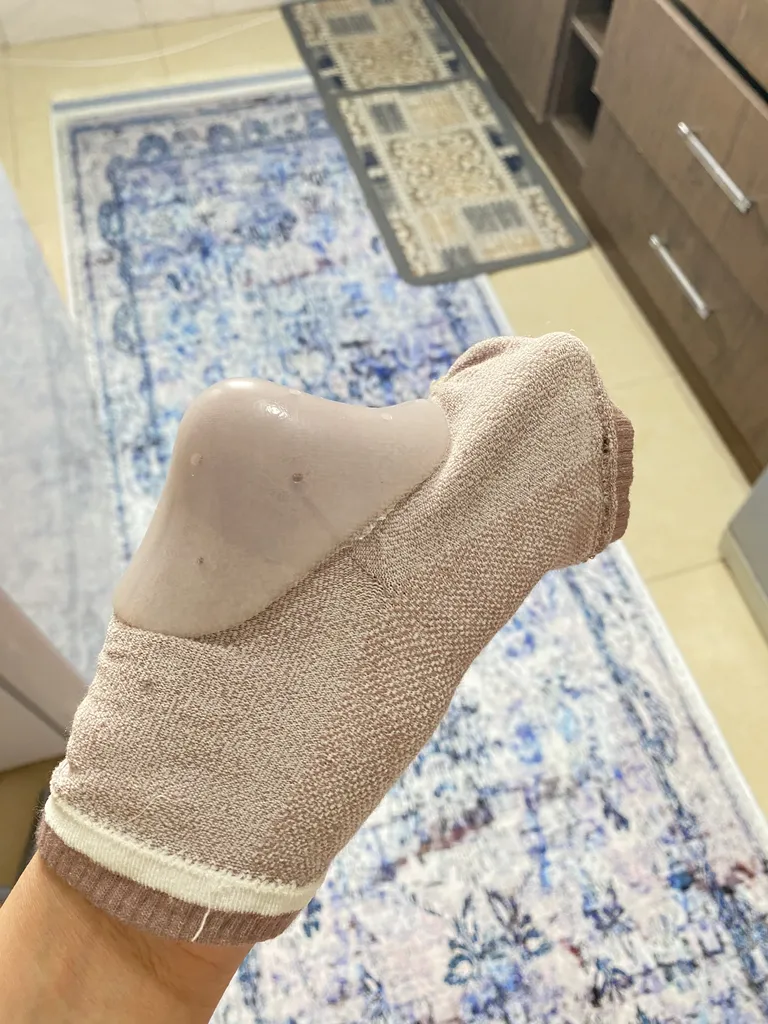 جوراب ضد ترک پا باپوف مدل سیلیکونی سرپنجه باز