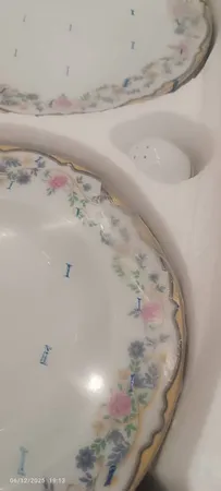 سرویس غذا خوری 28 پارچه چینی زرین ایران سری ایتالیا اف مدل گلستان درجه یک