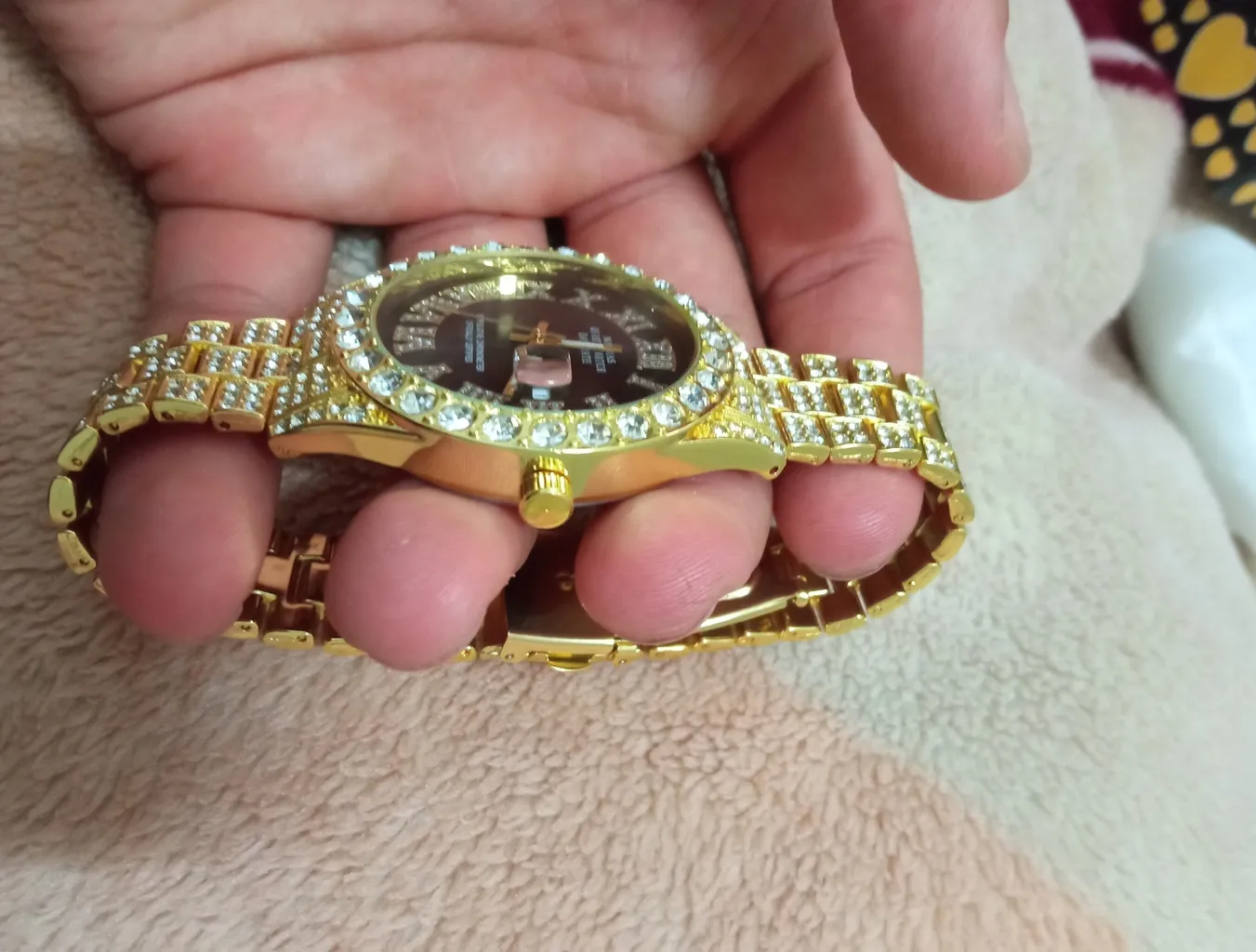 ساعت مچی عقربه‌ای مردانه کوارتز مدل فول نگین کد UNAN-TA1