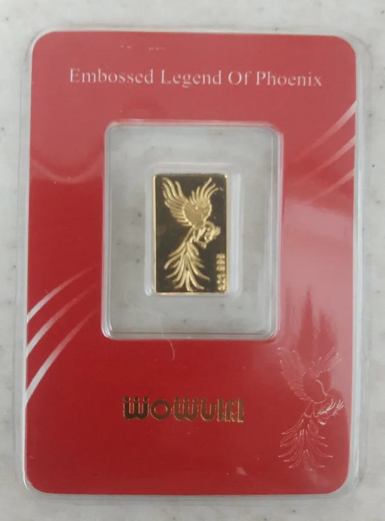 شمش طلا 24 عیار ایران‌شمش مدل سیمرغ کد T-0.25