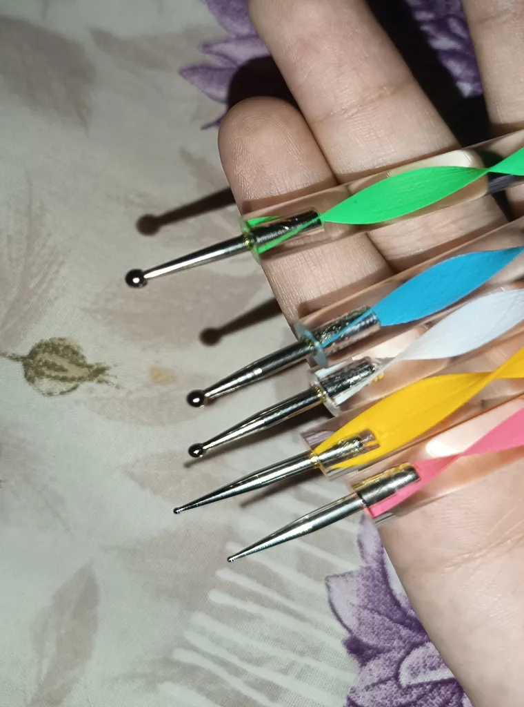 قلم طراحی ناخن مدل داتینگ کد T01 بسته 5 عددی