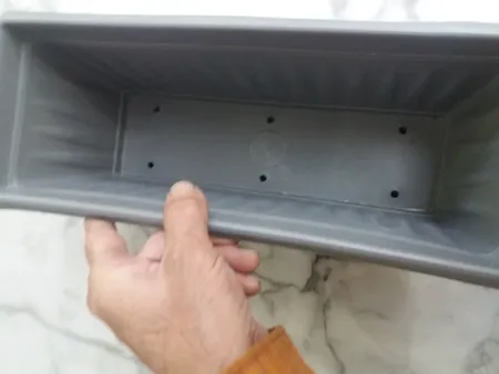 گلدان مدل پلاستیکی مستطیلی کد Sh36-3 مجموعه 3 عددی