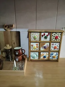 تجریه خرید جا ادویه 9 پارچه مدل چوبی و سرامیکی