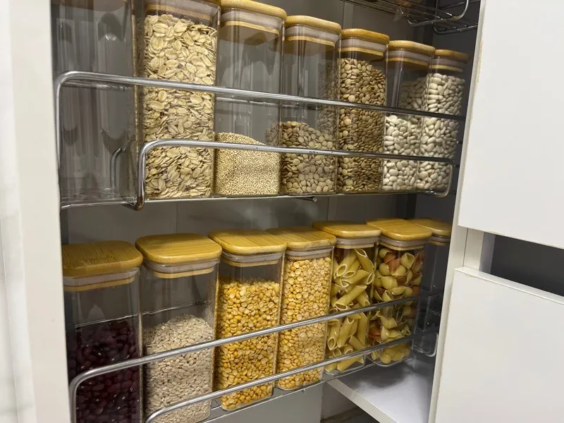 بانکه مدل شیشه ایی درب بامبو کد RT5