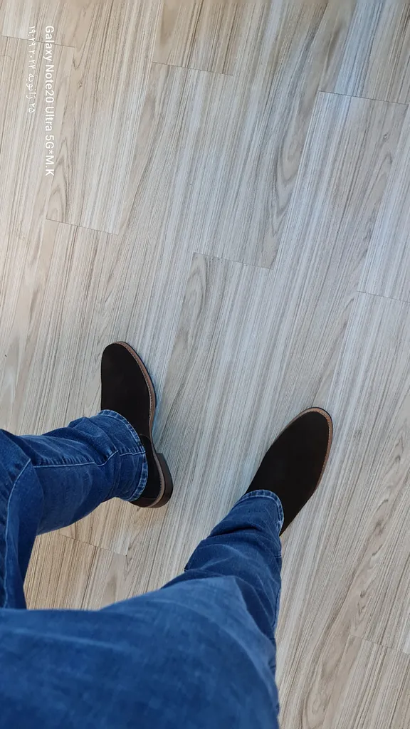 نیم بوت مردانه کرمانی مدل جیر دستدوز طبیعی کد 626D رنگ قهوه ای