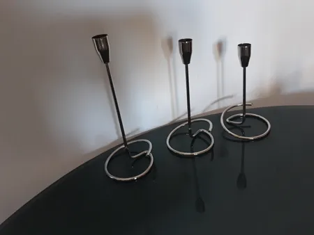 جاشمعی مدل DE-NZ191 طرح مارپیچ ساده مجموعه 3 عددی