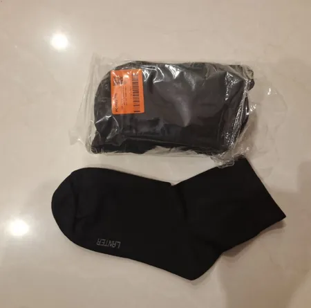 جوراب ساق کوتاه مردانه لنتر  مدل ساده کد Pentas رنگ مشکی مجموعه 6 عددی