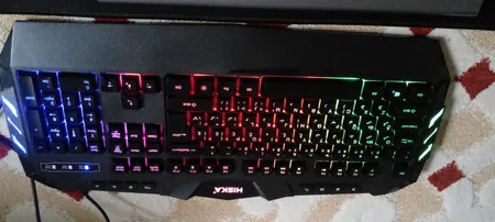 کیبورد گیمینگ هیسکا مدل HX-KEG400 RGB، سوییچ ممبران، Full-Size نورپردازی RGB