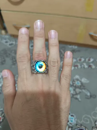 انگشتر مدل چشم اژدها کد collor44