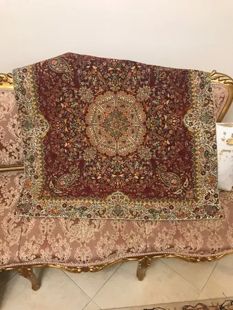 رومیزی ترمه نگین خاتم یزد طرح افشاری کد ZRSH