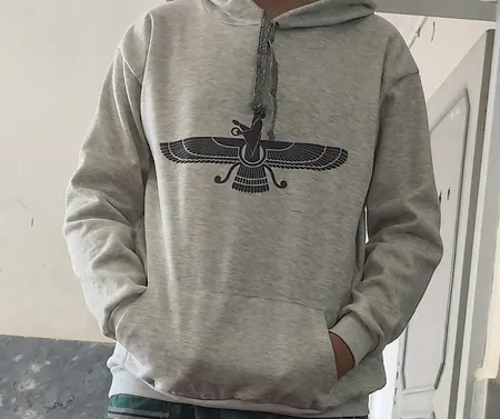 هودی مردانه کد 01 رنگ طوسی