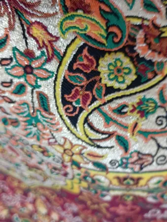 رومیزی ترمه نگین خاتم یزد طرح افشاری کد ZRSH