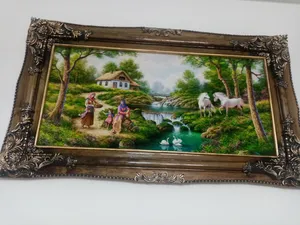 تجریه خرید تابلو فرش ماشینی طرح روستا کد ۷۰۱۳