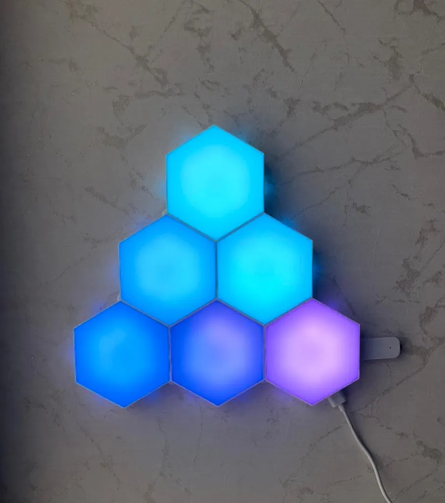 چراغ تزئینی مدل بلوتوثی طرح RGB بسته 6 عددی