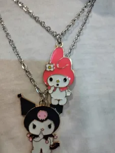 تجریه خرید گردنبند دخترانه مدل دوستی گربه مای ملودی و کورومی بسته 2 عددی