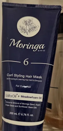 ماسک مو مورینگا اِمو مدل 6 حالت دهنده فر موهای فر 200 میلی لیتر
