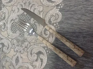 تجریه خرید ست کارد و چنگال میوه خوری 12 پارچه ام جی مدل ماربل پلاس