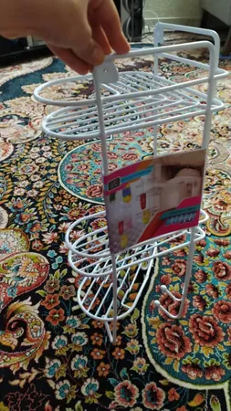 قفسه حمام گل رز مدل FLR-VATE808 طرح قلب سه طبقه