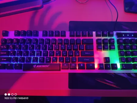 کیبورد گیمینگ جرتک مدل K358، سوئیچ ممبران، Full-Size، نورپردازی بک لایت