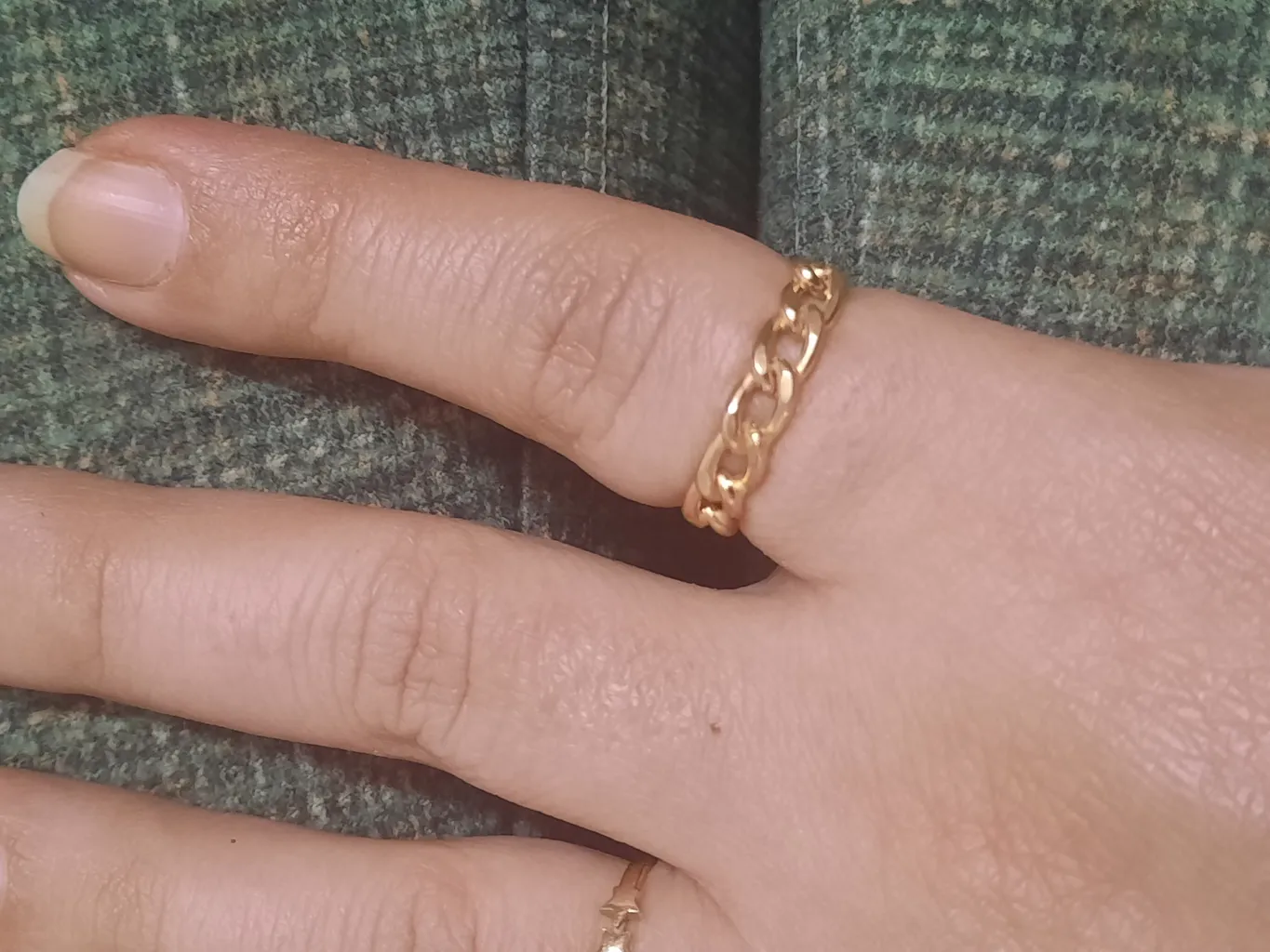 انگشتر طلا 18 عیار زنانه طلای کامک مدل A1 سایز 58