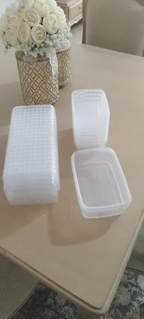 ظرف نگهدارنده پولاد پویش مدل فریزری و مایکروویوی پلمپ شونده کد 400cc بسته 40 عددی