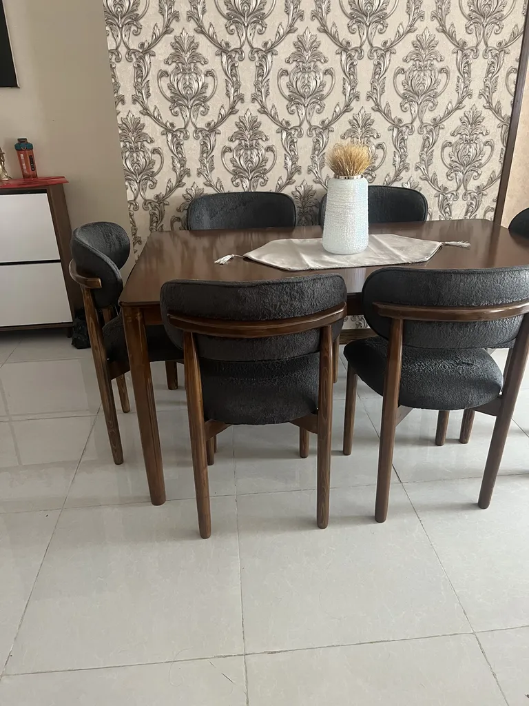 میز و صندلی ناهارخوری شش نفره گالری آدرینو مدرن مدل پرومکس کد۶۶۷۷