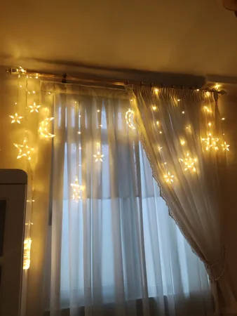 ریسه ال ای دی مدل ماه و ستاره بزرگ نامتقارن کد ASFS52 طول 2.5 متر