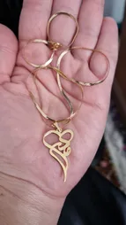 آویز گردنبند طلا 18 عیار زنانه کرابو طرح مادر مدل Kr3437