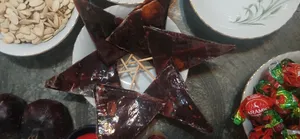 تجریه خرید لواشک خانگی هفت میوه پیتزا بازار دهکده بسته 6 عددی