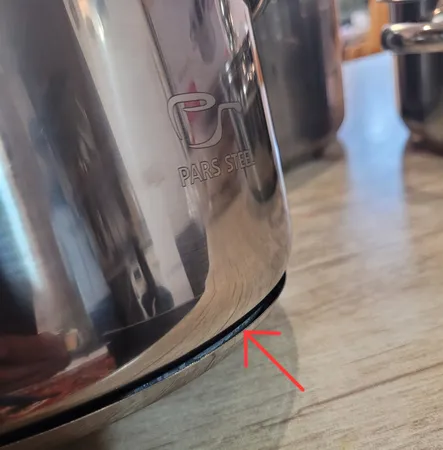 قابلمه پارس استیل مدل کف سه لایه کد 200 سایز 20