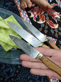 ست 3 پارچه چاقو آشپزخانه زنجان مدل مروارید