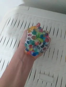 توپ بازی ضد استرس مدل Gel Bullets White Mesh Squish Ball