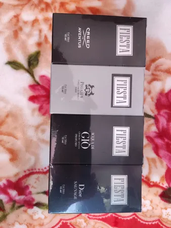 عطر جیبی مردانه فیستا مدل Alpha حجم 15میلی لیتر مجموعه 4 عددی