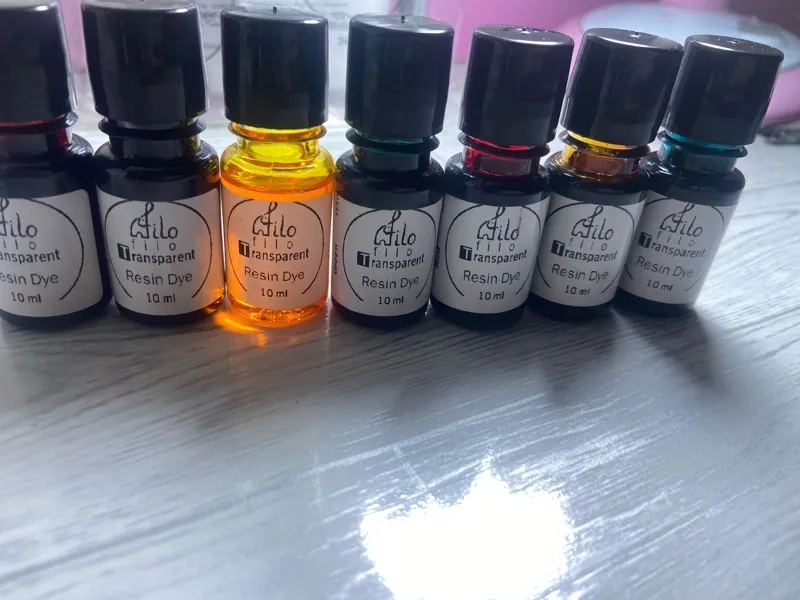 رنگ رزین فیلو مدل transparent بسته 12 عددی حجم 10 میلی لیتر