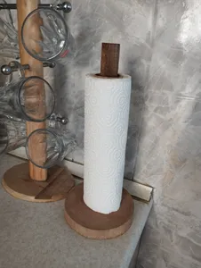 تجریه خرید پایه رول دستمال کاغذی آرونی چوب طرح روستیک مدل SHOKA