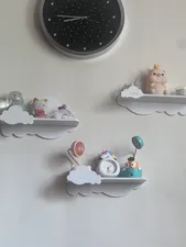 تجریه خرید شلف دیواری اتاق کودک مدل ابر کد 2