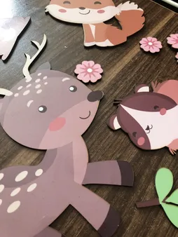 استیکر چوبی باروچین مدل حیوانات بانمک