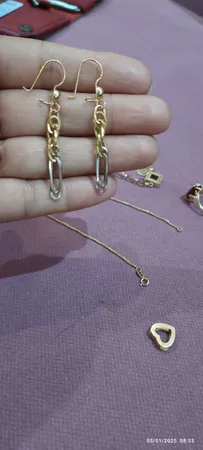 گوشواره طلا 18 عیار زنانه طلای مستجابی مدل 670143