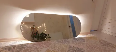 آینه مدل قدی هلالی بک لایت کد 170