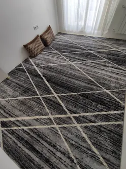 فرش ماشینی ساوین کد 4083 زمینه مشکی