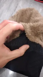 کلاه بافتنی طرح داخل خز مدل لب برگرد