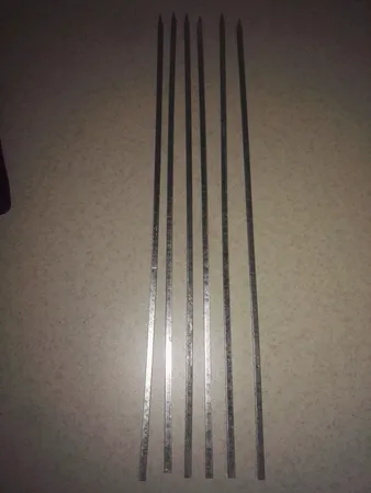 سیخ گالوانیزه جگر مدل پیچ دار بسته 6 عددی