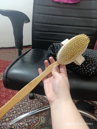 برس شستشوی بدن مدل بامبو دسته دار