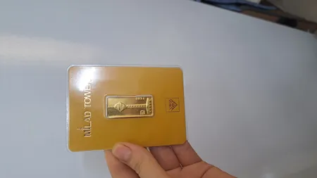 شمش طلا 24 عیار طلای محمد مدل برج میلاد کد SM1000