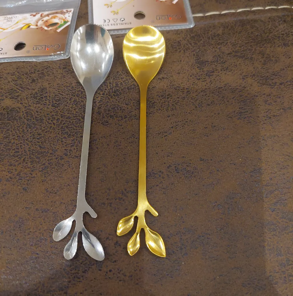 ست قاشق چنگال و کارد چای خوری 18 پارچه مدل برگ